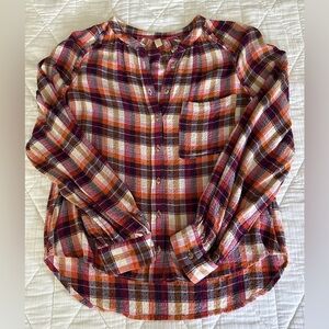 Pilcro Anthropologie women’s plaid button down size M